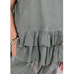 Conjunto Fernanda Linho Italiano Verde Militar