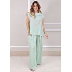 Conjunto Gabriela Linho Italiano Verde Água