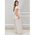 Conjunto Gabriela Linho Italiano Bege