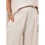 Conjunto Gabriela Linho Italiano Bege