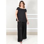 Conjunto Gabriela Linho Italiano Preto