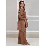 Conjunto Renata Linho Italiano Marrom