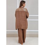 Conjunto Renata Linho Italiano Marrom