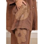 Conjunto Renata Linho Italiano Marrom