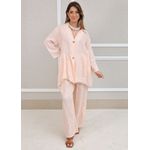 Conjunto Renata Linho Italiano Pêssego