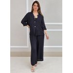 Conjunto Nayara Linho Italiano Azul Marinho