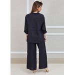 Conjunto Nayara Linho Italiano Azul Marinho