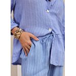 Conjunto Nayara Linho Italiano Azul Hortência