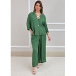 Conjunto Nayara Linho Italiano Verde Bandeira 