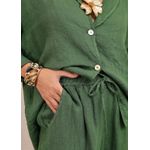 Conjunto Nayara Linho Italiano Verde Bandeira 