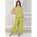 Conjunto Yasmin Linho Italiano Verde Pistache 