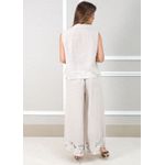 Conjunto Yasmin Linho Italiano Bege