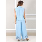 Conjunto Yasmin Linho Italiano Azul Bebe