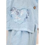 Conjunto Yasmin Linho Italiano Azul Bebe