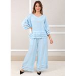 Conjunto Lys Linho Italiano Azul Bebe