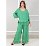 Conjunto Lys Linho Italiano Verde Bandeira 