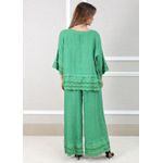 Conjunto Lys Linho Italiano Verde Bandeira 
