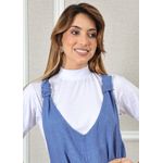 Jardineira Brígida Linho Italiano Azul Jeans 