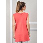 Regata Benedita Linho Italiano Coral
