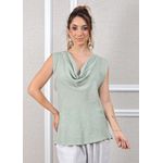 Regata Benedita Linho Italiano Verde Menta