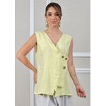 Regata Brenda Linho Italiano Amarelo