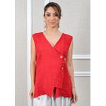 Regata Brenda Linho Italiano Vermelho
