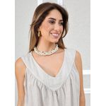 Regata Angelica Linho Italiano Bege