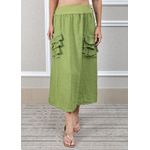 Saia Adriana Linho Italiano Verde Pistache 