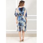 Vestido Mia Seda Italiana Azul Marinho