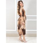 Vestido Mia Seda Italiana Caramelo