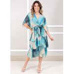Vestido Mia Seda Italiana Azul Celeste 