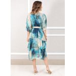 Vestido Mia Seda Italiana Azul Celeste 