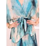 Vestido Mia Seda Italiana Azul Celeste 