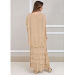 Vestido Julia Seda Italiana Caramelo .