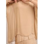 Vestido Julia Seda Italiana Caramelo .