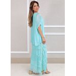 Vestido Pietra Seda Italiana Verde Água 