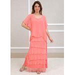 Vestido Pietra Seda Italiana Pêssego .
