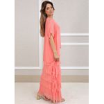 Vestido Pietra Seda Italiana Pêssego .