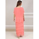 Vestido Pietra Seda Italiana Pêssego .