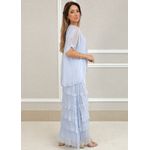 Vestido Julia Seda Italiana Azul Bebe .