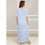 Vestido Julia Seda Italiana Azul Bebe .