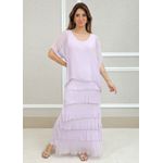 Vestido Julia Seda Italiana Lilás .