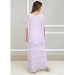 Vestido Julia Seda Italiana Lilás .