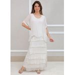 Vestido Julia Seda Italiana Off White .