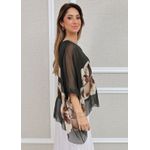 Vestido Francesca Linho Italiano Preto .
