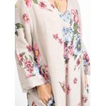 Vestido Liana Linho Italiano Bege .