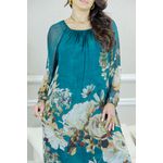 VESTIDO DENISE VERDE PETROLIO