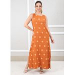 Vestido Amanda Linho Italiano Terracota