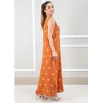 Vestido Amanda Linho Italiano Terracota