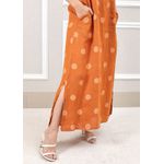 Vestido Amanda Linho Italiano Terracota